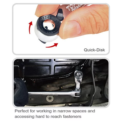 Тріскачка 1/2" міні 72 зубці "гусяча лапка", швидкий диск TOPTUL CHXM1601