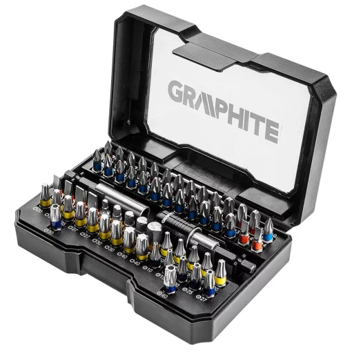 Біти GRAPHITE магнітні подовжувачі 2шт, SL,PH,PZ,H,TX,TT, 25мм, кейс набір 60шт