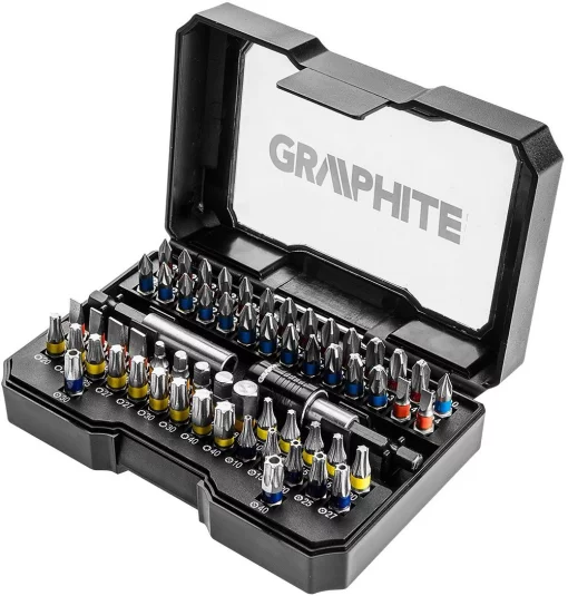 Біти GRAPHITE магнітні подовжувачі 2шт, SL,PH,PZ,H,TX,TT, 25мм, кейс набір 60шт