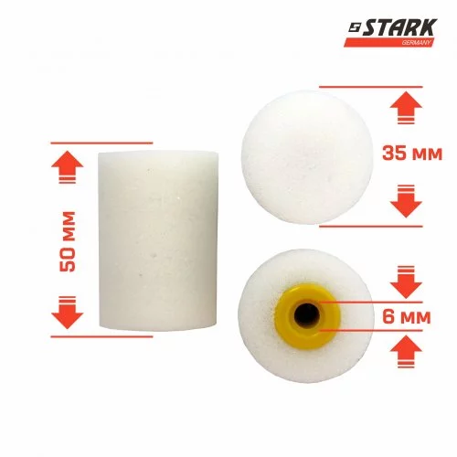 Валик поролоновий під ручку 6*35*50 мм STARK 3 шт