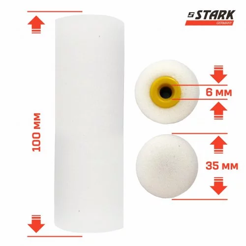 Валик поролоновий під ручку 6*35*100 мм STARK 2 шт