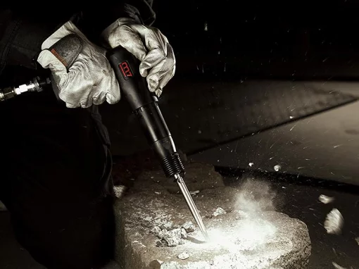 Пневмодолото 3200уд/хв 6,3бар з набором пік та зубил