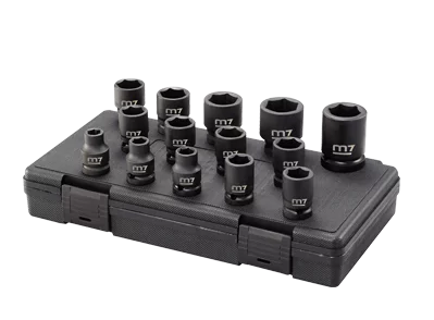 Набір головок ударних 1/2" 14од 10-27мм пластик.кейс