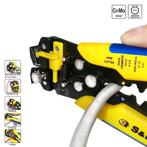 Знімач ізоляції з обжимкой клем S & R 5 в 1 205 мм