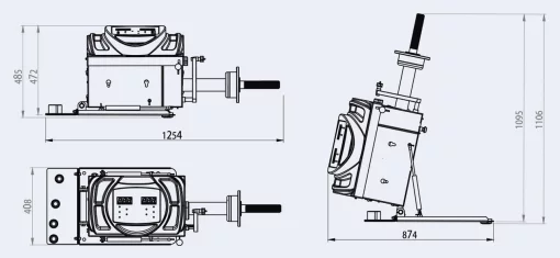 Мобільний балансувальний стенд (від 1" до 28") 48 В BRIGHT CB62 48V