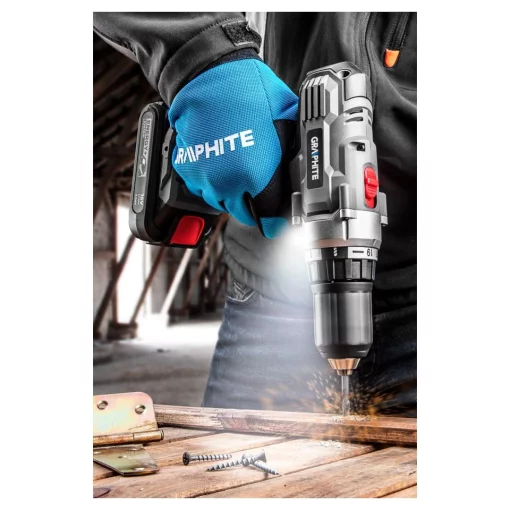 Шурупокрут-дриль GRAPHITE Energy + 18В 35·55Нм 0-350·1250об/хв 1.3кг без АКБ та ЗП