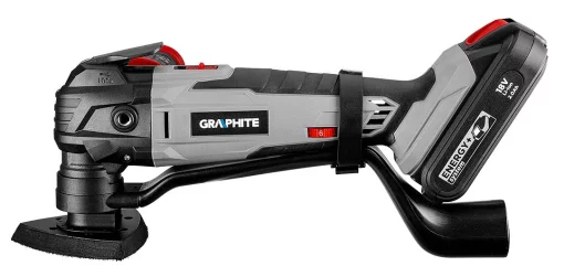 Багатофункціональний інструмент акумуляторний реноватор GRAPHITE Energy+ 18В 5000-20000об/хв кут коливань 3° 1.18кг без АКБ та ЗП