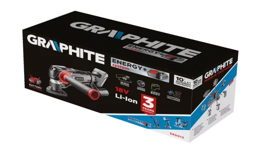Багатофункціональний інструмент акумуляторний реноватор GRAPHITE Energy+ 18В 5000-20000об/хв кут коливань 3° 1.18кг без АКБ та ЗП