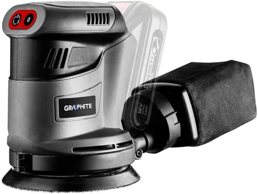 Шліфмашина ексцентрикова акумуляторна GRAPHITE Energy + 125мм 18В 9000об/хв 1.1кг без АКБ та ЗП