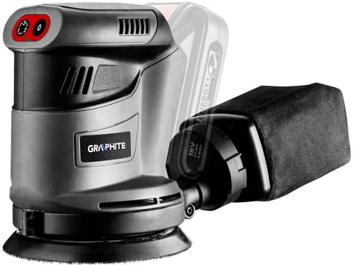 Шліфмашина ексцентрикова акумуляторна GRAPHITE Energy + 125мм 18В 9000об/хв 1.1кг без АКБ та ЗП