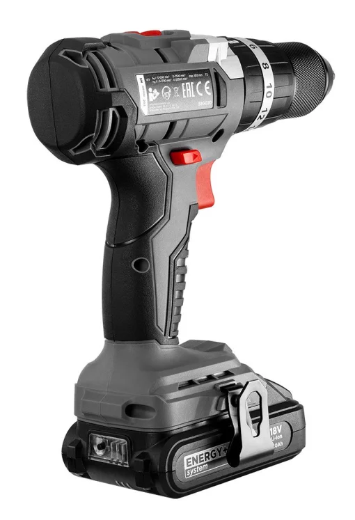 Шурупокрут-дриль акумуляторний GRAPHITE Energy+ 18В 58Нм 3 швидкості 0-500·0-1700об/хв 1.21кг без АКБ та ЗП