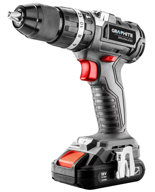 Шурупокрут-дриль акумуляторний GRAPHITE Energy+ 18В 58Нм 3 швидкості 0-500·0-1700об/хв 1.21кг без АКБ та ЗП