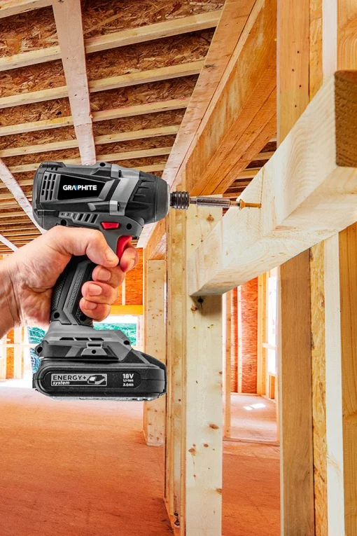 Гайковерт ударний GRAPHITE Energy+ 18В 200Нм 2700об/хв 3 швидкості 1.2кг без АКБ та ЗП