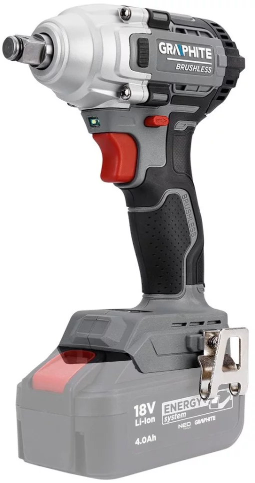Гайковерт ударний GRAPHITE Energy+ 18В 330Нм 2600об/хв 1/2" 0.9кг без АКБ та ЗП