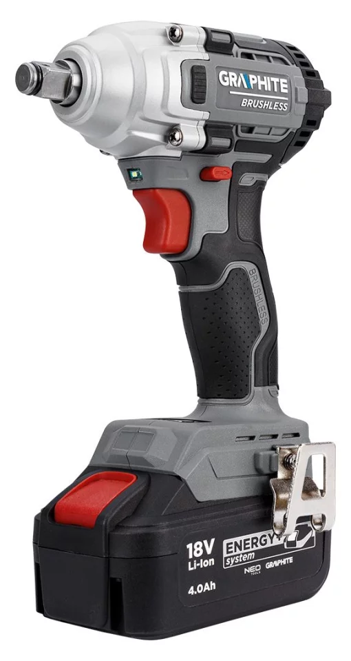 Гайковерт ударний GRAPHITE Energy+ 18В 330Нм 2600об/хв 1/2" 0.9кг без АКБ та ЗП