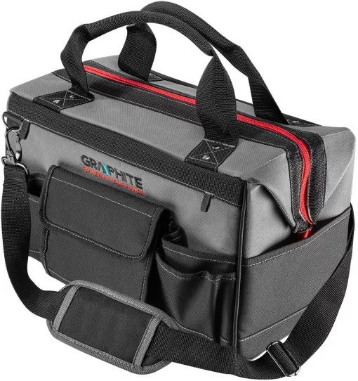 Сумка для інструменту GRAPHITE Energy+, Medium, 18.5л, жорстка конструкція, водостійка, поліестер, 25х42х22.5см, сумісна з 58G093