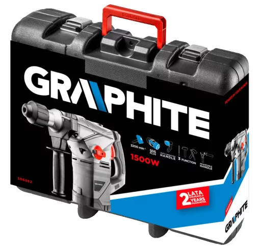 Перфоратор GRAPHITE SDS-plus 1500Вт 4.5Дж 6.9кг
