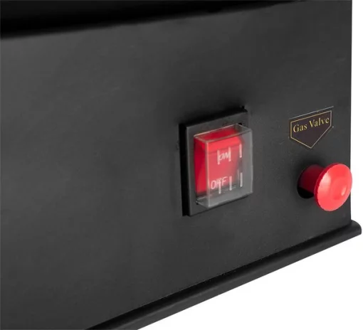 Теплова гармата газова GRAPHITE, акумуляторна 18В, 30кВт, 200м2, 500м3/год, IP24, чорний