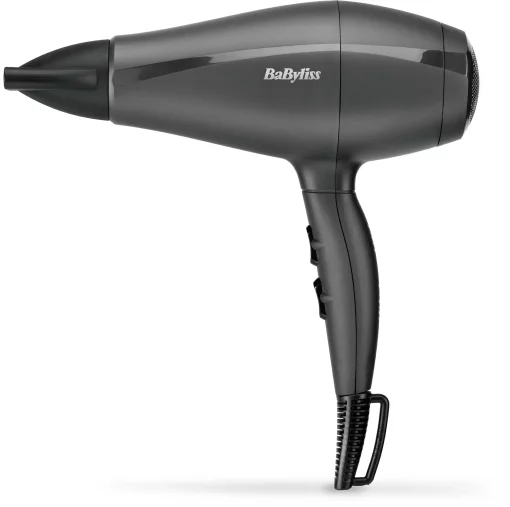 Фен Babyliss Super Light Pro, 2000Вт, 3 режими, HTDC мотор, тонкий концентратор 6 мм, чорний