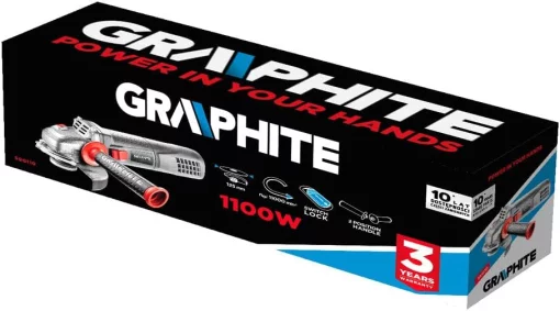 Шліфмашина кутова GRAPHITE 125мм 1100Вт 11000об/хв 2.7кг