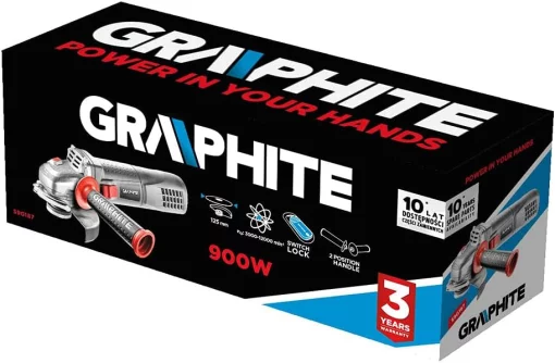 Шліфмашина кутова GRAPHITE 125мм 900Вт 12000об/хв 1.8кг