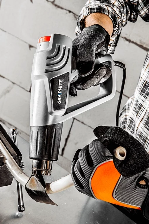 Фен будівельний GRAPHITE 2000Вт 80/600°С 350/550л/хв 0.9кг