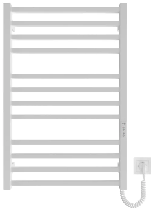 Рушникосушка Hygge Family електрична London, 770х530х80мм, таймер-регулятор, сталь, білий матовий