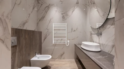 Рушникосушка Hygge Family електрична London, 770х530х80мм, таймер-регулятор, сталь, білий матовий