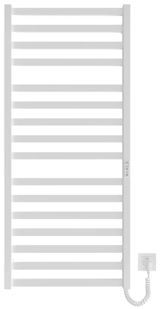 Рушникосушка Hygge Family електрична Oxford, 1170х530х80мм, таймер-регулятор, сталь, білий матовий