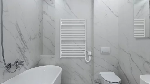 Рушникосушка Hygge Family електрична Greenwich, 770х530х80мм, таймер-регулятор, сталь, білий матовий