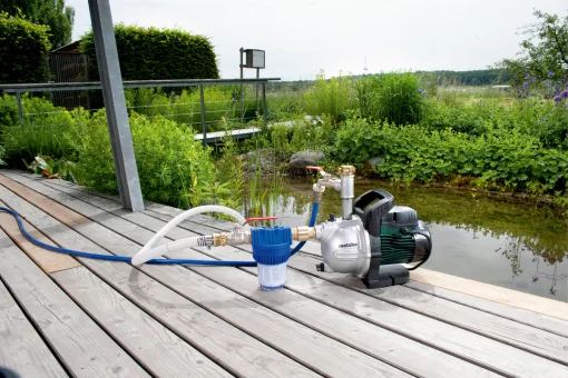 Насос садовий Metabo P 3300 G, 900Вт, 3.3куб/год, висота подачі 45м, всмоктування до 8м, 11.1кг