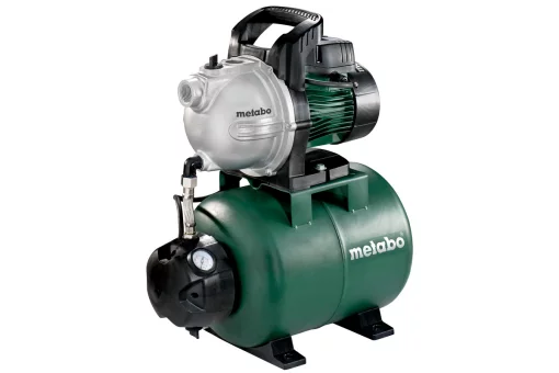 Насосна станція Metabo HWW 4000/25 G, 1100Вт, 4куб/год, висота подачі 46м, всмоктування до 8м, ресивер 24л, 17.2кг