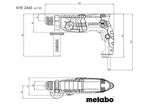 Перфоратор Metabo KHE 2445 SDS-plus 800Вт 2.4Дж 2.8кг