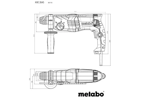 Перфоратор Metabo KHE 2645 SDS-plus 850Вт 2.9Дж 2.9кг