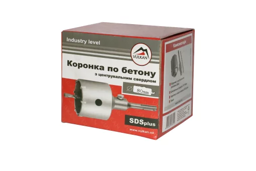 Коронка + 80мм в зборі, бетон, цегла