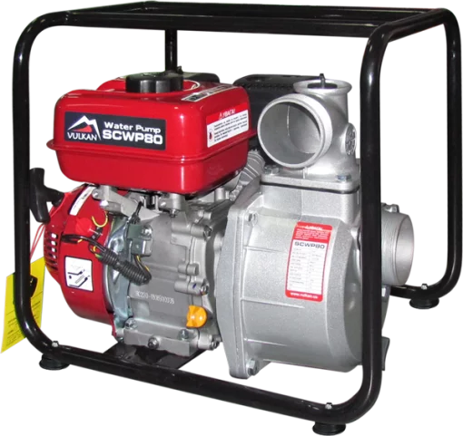 Мотопомпа рукав 75мм, 55м3/год, підйом 30м, чиста вода,  SCWP80