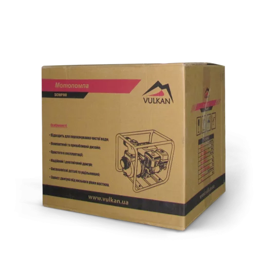 Мотопомпа рукав 75мм, 55м3/год, підйом 30м, чиста вода,  SCWP80