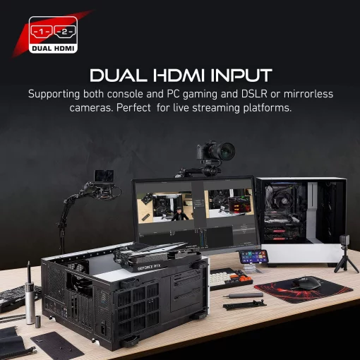 Карта захоплення відео AVerMedia GC570D DUO, 2160p60(pass-through) 1080p60(record), чорний