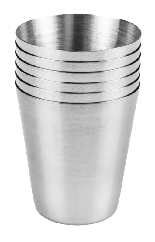 Стакани туристичні Neo Tools, 6шт, 30мл, нержавіюча сталь, чохол