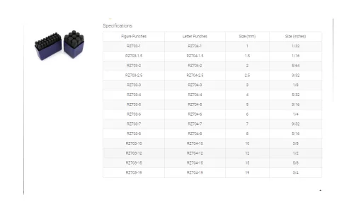Набір клейм цифрових 2мм 9 одиниць