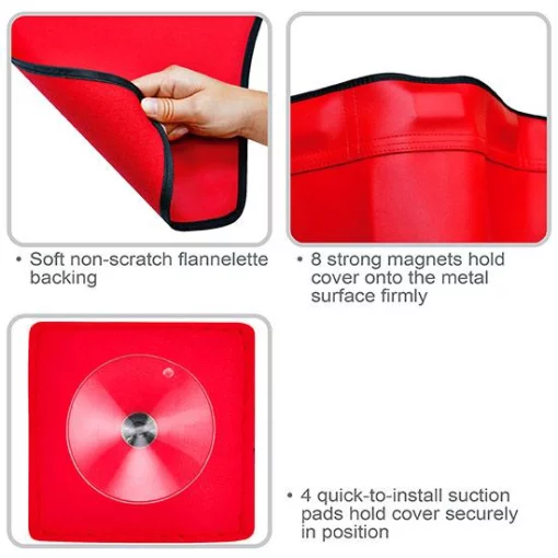 Накидка вінілова захисна на крило 1050x580 мм з магнітами та присосками TOPTUL JJAQ2202