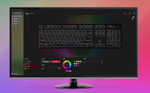 Клавіатура механічна HyperX Alloy Origins PBT 104key, AqUK, USB-A, EN/UA, RGB, чорний