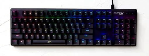 Клавіатура механічна HyperX Alloy Origins PBT 104key, AqUK, USB-A, EN/UA, RGB, чорний