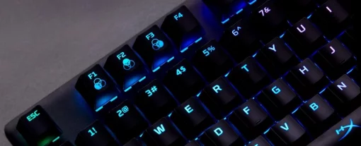 Клавіатура механічна HyperX Alloy Origins PBT 104key, AqUK, USB-A, EN/UA, RGB, чорний