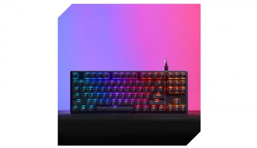Клавіатура механічна HyperX Alloy Origins Core PBT 87key, AqUK, USB-A, EN/UA, RGB, чорний