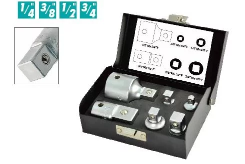 Набір перехідників під головки 6од. мет.кейс