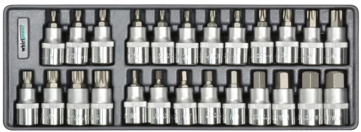 Набір головок зі вставкою Hex, Torx, Spline 1/2" 25од ложемент