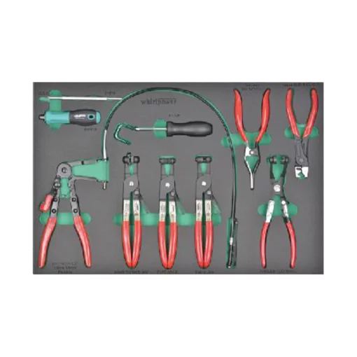 Набір зажимів для різних типів хомутів (ШРУСа, прижинних та ін.) 10од ложемент