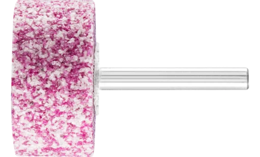 Шліфувальна головка абраз. d-40*20мм циліндр., хв.-6мм, Р-24, тверд. M для метал. ZY4020 6 ADW24M5V рожева