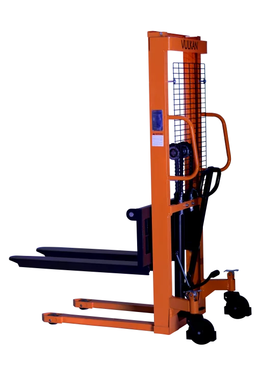 Штабелер гідравлічний  2000кг, підйом-1,6м, довжина вил 1,1м, колір - жовтий